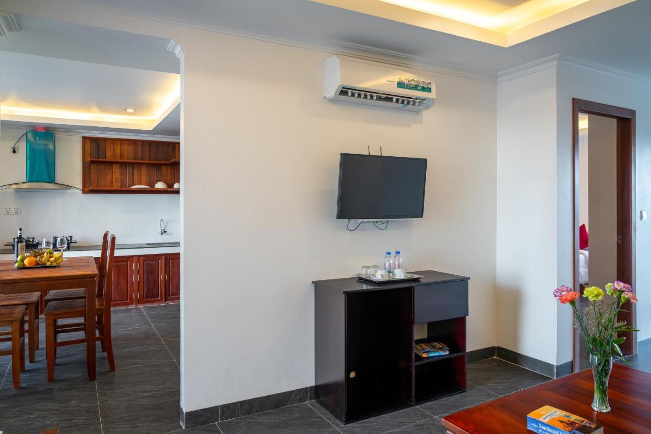 400 négyzetméteres, 1 hálószobás, 1 saját fürdőszobával rendelkező Apartman Sala Kamreuk területén Sziemreap Kültér fotó